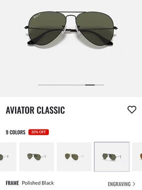 Large polarized black aviators